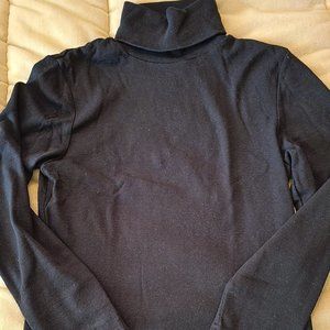 Club Monaco Black Quality Turtleneck 100% Cotton
